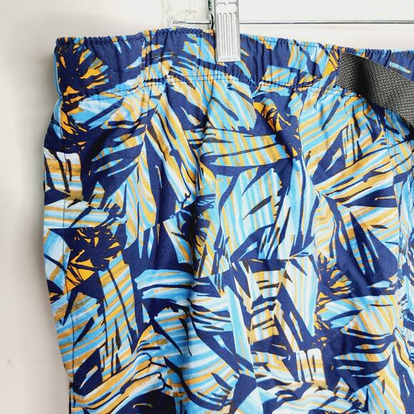 Columbia Omni Shade Tropical Palm Tree's Men's Elastic Waist Swim Trunk/Shorts - Picture 2 of 8